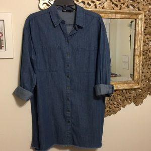Oversized Denim Tunic